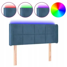 zaglowek-do-lozka-z-led-ciemnoniebieski-83x1
