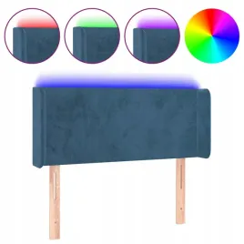 zaglowek-do-lozka-z-led-ciemnoniebieski-103x16x78-88-cm-aksamit