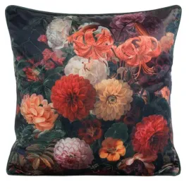 poszewka-velvet-45x45-cm-ciemnozielona-pomaranczowa