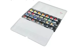 rosa-gallery-farby-akwarelowe-w-kostkach-28-kol-classic-w-metalowej-kasetc