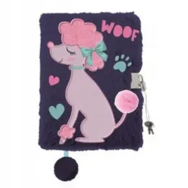 pamietnik-z-klodka-wlochacz-a5-96k-lady-poodle-pudelek-pluszowy