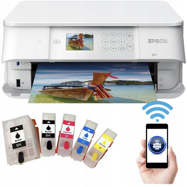 DRUKARKA WIELOFUNKCYJNA Epson XP-6105 WiFi Duplex Wieczne tusze WYDRUK CD