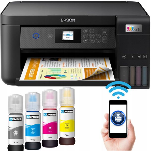 DRUKARKA WIELOFUNKCYJNA Epson ET-2850 / L4260 WiFi Duplex Dolewane tusze