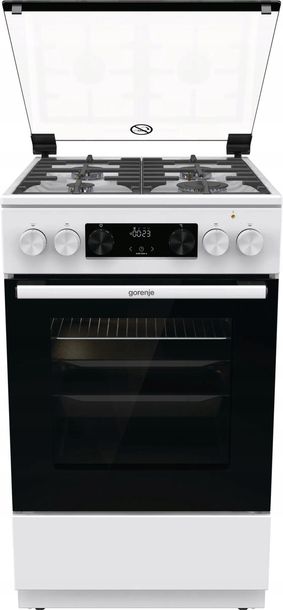 Kuchnia gazowo elektryczna GORENJE GK5C61WF Grill Termoobieg 77l Pizza 50cm