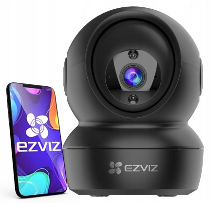 ﻿Kamera WiFi obrotowa Full HD EZVIZ C6N BLACK WiFi Niania Mikrofon Głośnik