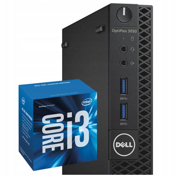 Komputer PC Dell Optiplex 3050 Micro I3-6100T 256 SSD/8 Win10 do domu mini
