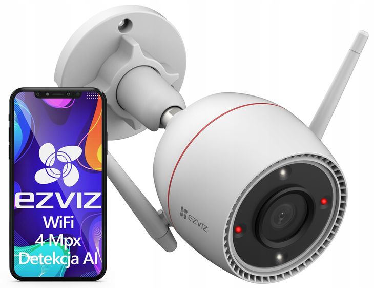 Kamera WiFi Zewnętrzna 4Mpx EZVIZ H3c 4MP Kolor 24/7 Detekcja Odstraszanie