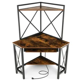 biurko-narozne-z-wysuwana-szuflada-brazowe