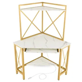 biurko-narozne-z-wysuwana-szuflada-biale