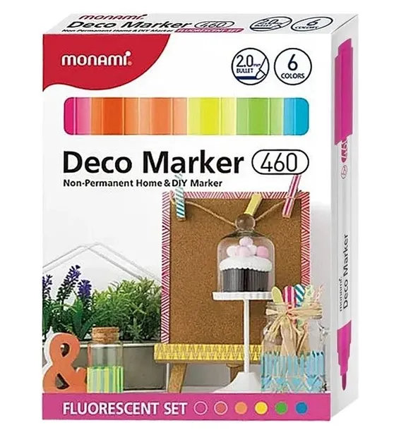 markery-akrylowe-deco-marker-6kol-fluo-monami-stan-nowy-liczba-sztuk-w-zestawie-6