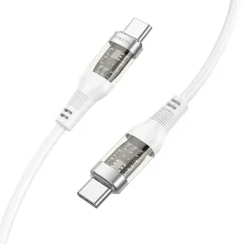 kabel-usb-borofone-bu37-transparent-exploration-typ-c-na-typ-c-60w-12m-bia