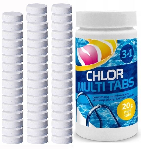 Фото - Аксесуари для басейнів Multi CHLOR  tabletki 20g NIEBIESKIE do basenu 1kg 