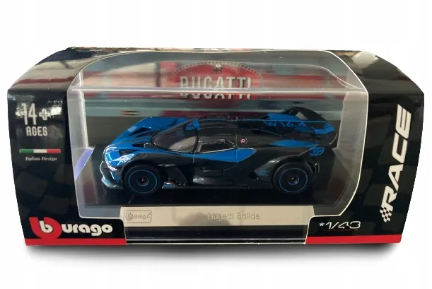 bugatti-bolide-black-blue-bburago-stan-opakowania-oryginalne