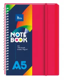 kolonotatnik-tetis-pp-a5-czerwony-100-k-kratka