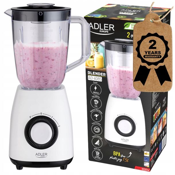 ﻿Blender Kielichowy 1,5L do Koktajli Smoothie 1200W BPA FREE Stalowy nóż