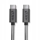 next-one-kabel-metallic-usb-c-usb-c-12-m-space-gray-stan-nowy-konstrukcja-oplot