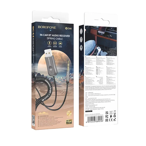 borofone-adapter-bc44-audio-bluetooth-usb-na-jack-35mm-szary-stan-opakowania-oryginalne-stan-nowy