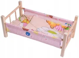lozeczko-drewniane-dla-lalki-z-posciela-mix