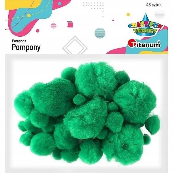 pompony-akrylowe-zielone-45szt