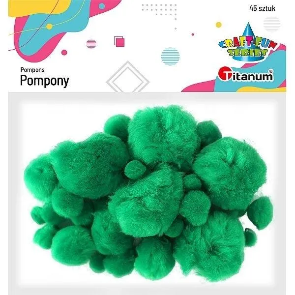 pompony-akrylowe-zielone-45szt-kolor-odcienie-zieleni