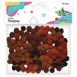 pompony-poliestrowe-10mm-brazowe-120szt