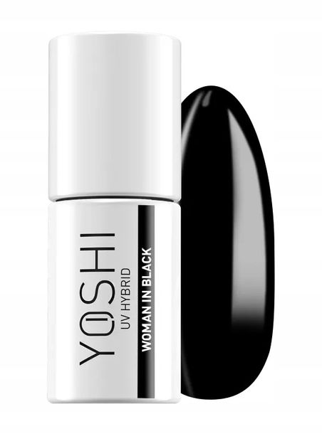 Фото - Лак для нігтів Yoshi Lakier Hybrydowy UV Woman In Black 6 ml - 605 