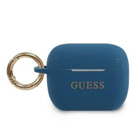guess-guacapsilglbl-airpods-pro-cover-niebieski-blue-silicone-glitter