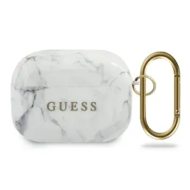 guess-guacaptpumawh-airpods-pro-cover-bialy-white-marble-collection