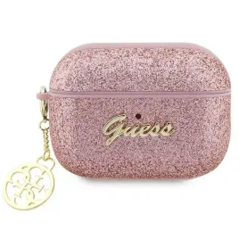 guess-guap2glgshp-airpods-pro-2-cover-rozowy-pink-glitter-flake-4g-charm