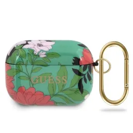 guess-guacaptpubkfl01-airpods-pro-cover-zielony-green-n-1-flower-collection