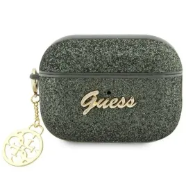 guess-guap2glgsha-airpods-pro-2-cover-zielony-kaki-glitter-flake-4g-charm