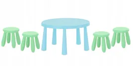 ikea-zestaw-mammut-stolik-dzieciecy-jasnoniebieski-85cm-4-stolki-zielony