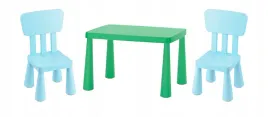 ikea-zestaw-mammut-stolik-jaskrawozielony-77x55cm-2-krzeselka-niebieski