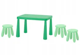 ikea-zestaw-mammut-stolik-dzieciecy-77x55-cm-3-stolki-jaskrawozielony