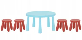 ikea-zestaw-mammut-stolik-jasnoniebieski-85-cm-4-stolki-czerwony