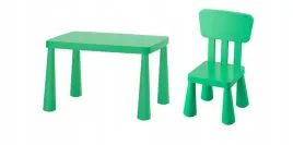 ikea-zestaw-mammut-stolik-dzieciecy-77x55cm-krzeselko-jaskrawozielony