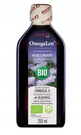 olej-lniany-tloczony-na-zimno-wysokolinolenowy-bio-250-ml-omegalen-biooi