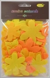 kwiatki-z-filcu-tonacja-zolto-pomaranczowa-60szt