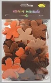 kwiatki-z-filcu-tonacja-brazowa-60szt