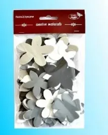 kwiatki-czarno-szaro-biale-60szt