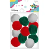 pompony-akrylowe-mix-80szt-stan-nowy