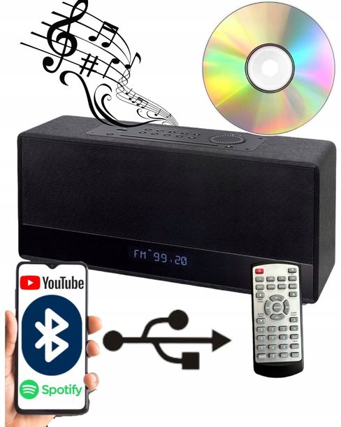 RADIO KUCHENNE RADIO DOMOWE WIEŻA MINI ODTWARZACZ CD BLUETOOTH