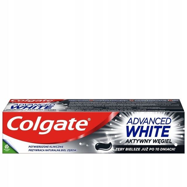 Zdjęcia - Pasta do zębów / płyn do płukania Colgate ﻿ Advanced White Pasta do Zębów z Aktywnym Węglem 75ml 