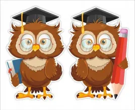 dekoracje-okienne-szkola-sowy-w-biretach-2szt