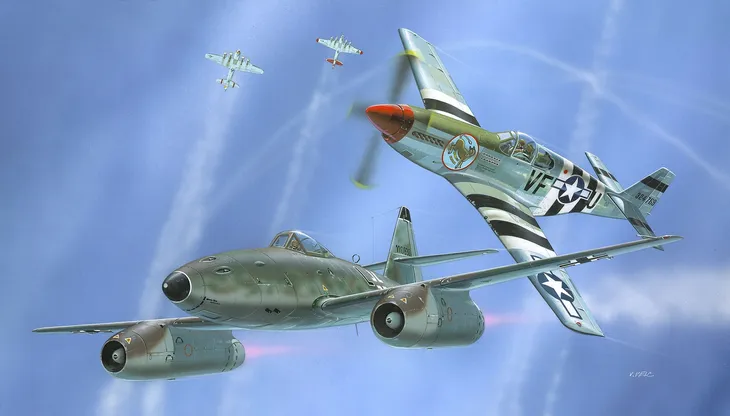 samolot-1-72-me-262-and-p-51b-stan-nowy