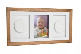 odcisk-bobasa-ramka-potrojna-z-glinka-brazowa-nowa