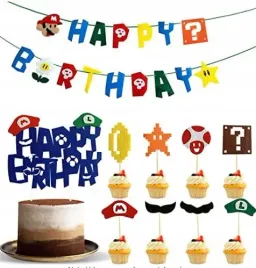 flagi-urodzinowe-ozdoby-na-ciasto-mario-zestaw