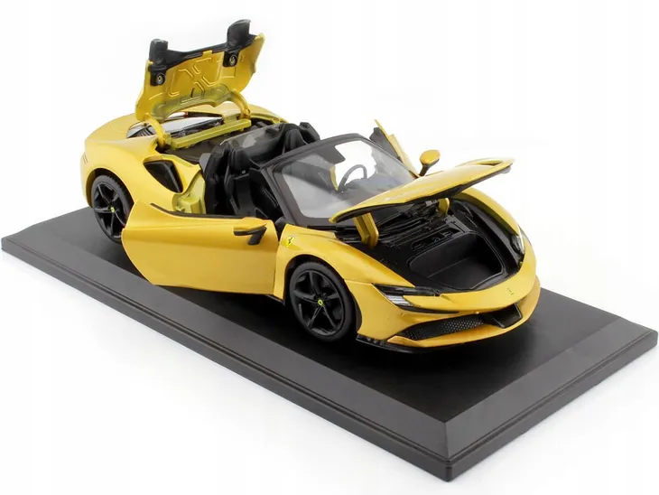 ferrari-sf90-spider-gold-bburago-stan-nowy-skala-skale-do-1-18