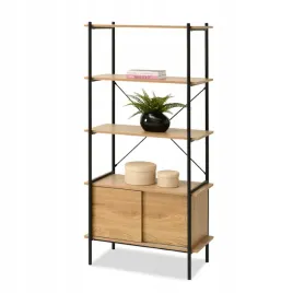 wysoki-debowy-regal-z-polkami-i-otwierana-szafka-do-salonu-alma-b