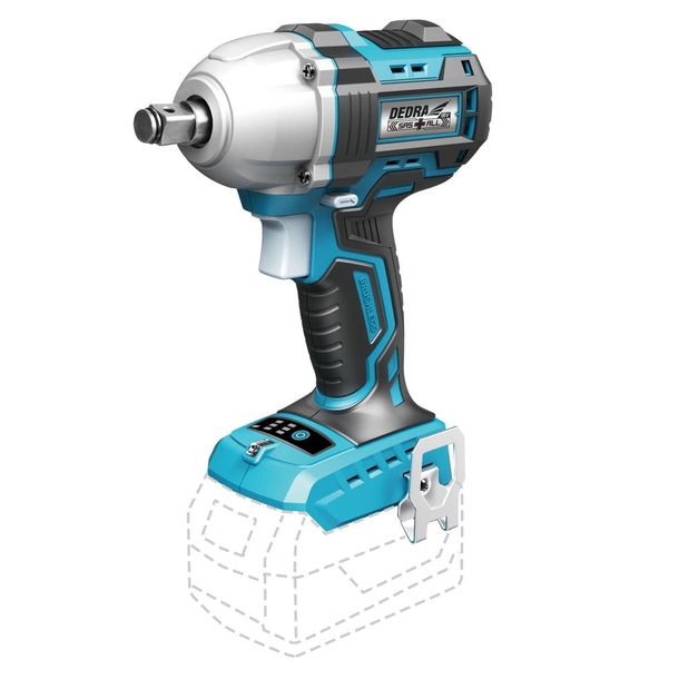 Klucz udarowy aku bezszczotkowy, DEDRA SAS+ALL DED7147 450 Nm, 1/2", 18V-Zdjęcie-0